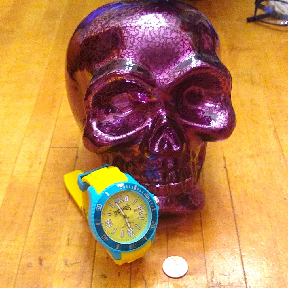 Bright Yellow and Blue Sports Watch - Unbranded